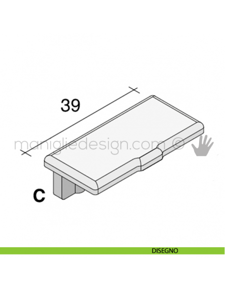 Tappo di finitura doppio per copertura CSK Fit Art disegno
