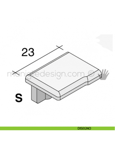 Tappo di finitura sinistro per copertura CSK Fit Art disegno