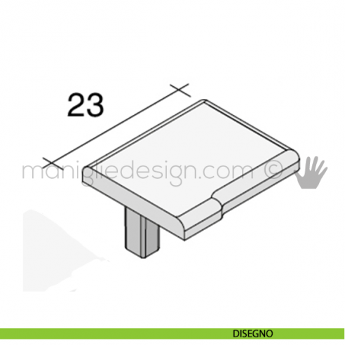 Tappo di finitura destro per copertura CSK Fit Art disegno