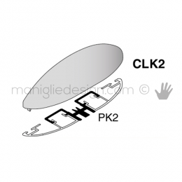 Tappo di finitura per profilo PK2 con copertura CLK Fit Art
