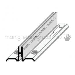 Profilo a cremagliera singola in alluminio Fit Art NB1