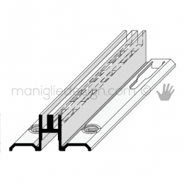 Profilo a cremagliera doppia in alluminio Fit Art NB2