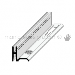 Profilo laterale sinistro a cremagliera in alluminio Fit Art NB7.SX