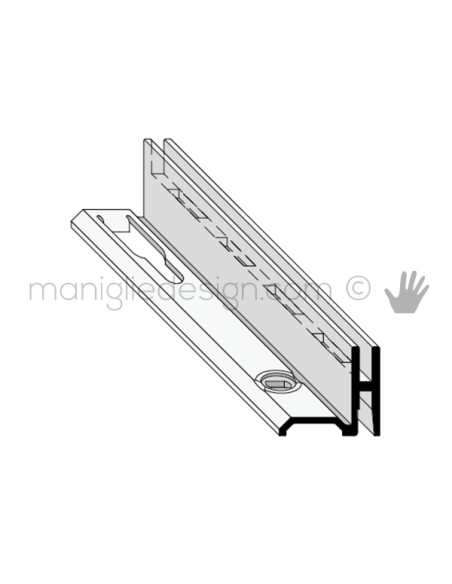Profilo laterale destro a cremagliera in alluminio Fit Art NB7.DX