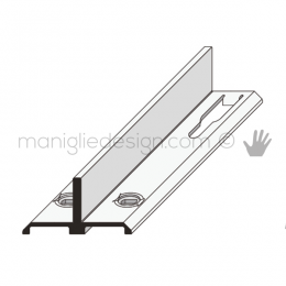 Profilo di finitura centrale in alluminio Fit Art NB8