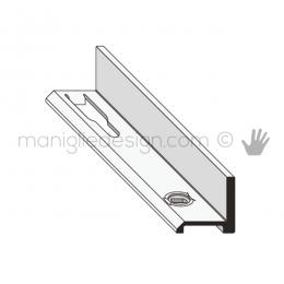 Profilo di finitura laterale destro in alluminio Fit Art NB6.DX