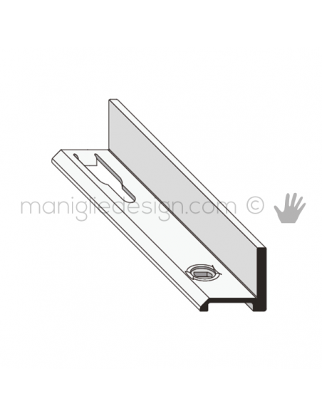 Profilo di finitura laterale destro in alluminio Fit Art NB6.DX