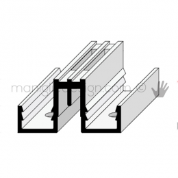 Profilo a cremagliera doppia in alluminio Fit Art CR2
