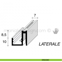 Profilo laterale a cremagliera singola in alluminio Fit Art CR7 2