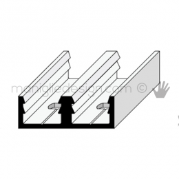 Profilo di rivestimento centrale in alluminio Fit Art CR0