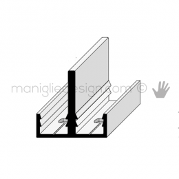 Profilo di finitura centrale in alluminio Fit Art CR8