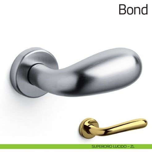 Pomello per porta Bond fisso Olivari superoro lucido