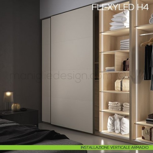 Profilo LED da incasso in silicone FLEXYLED SE H4 Domus Line