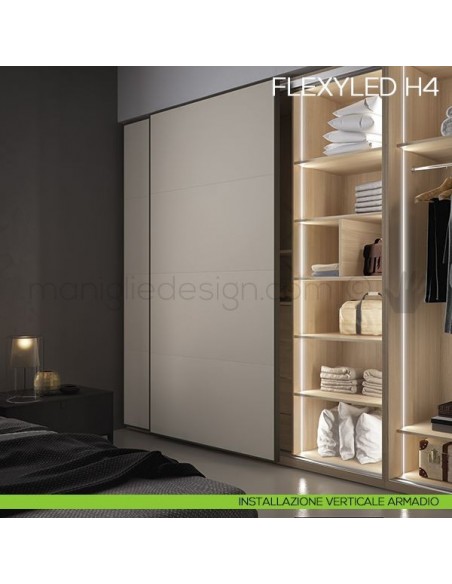 Profilo LED da incasso in silicone FLEXYLED SE H4 Domus Line