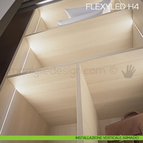 Profilo LED da incasso in silicone FLEXYLED SE H4 Domus Line