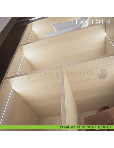 Profilo LED da incasso in silicone FLEXYLED SE H4 Domus Line