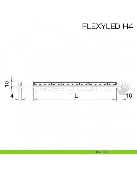 Profilo LED da incasso in silicone FLEXYLED SE H4 Domus Line