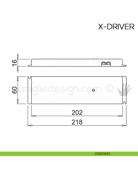 Trasformatore per luci a led X-DRIVER Domus Line 30 watt disegno