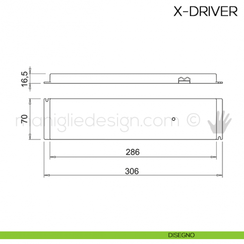 Driver per luci a led X-DRIVER Domus Line 60 watt disegno
