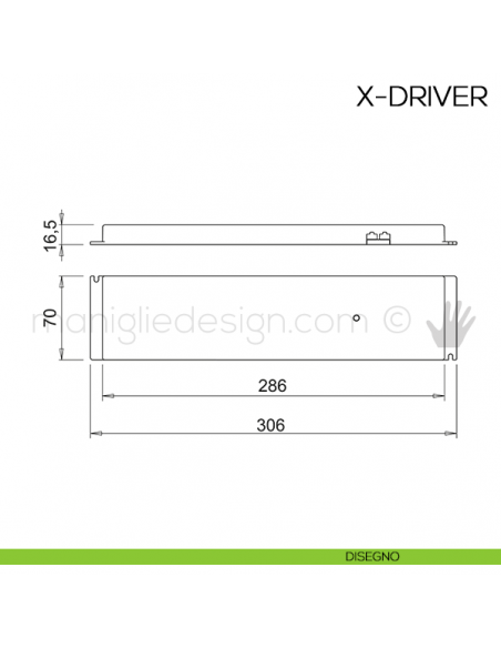 Driver per luci a led X-DRIVER Domus Line 60 watt disegno