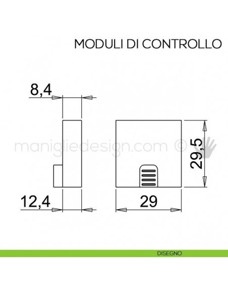 Modulo di controllo CM2-XD per radiocomando CALL ME Domus Line disegno