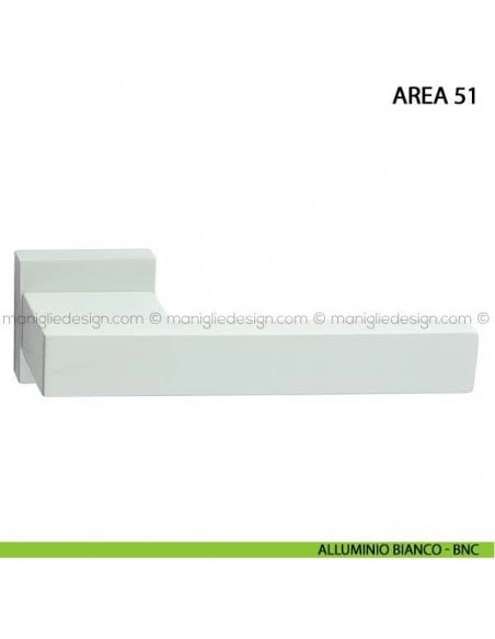 Maniglia per porta Area 51 Arieni alluminio bianco - BNC