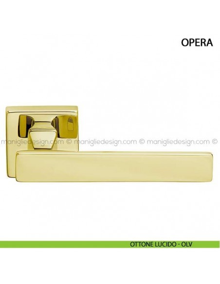 Maniglia per porta Opera Arieni ottone lucido - OLV