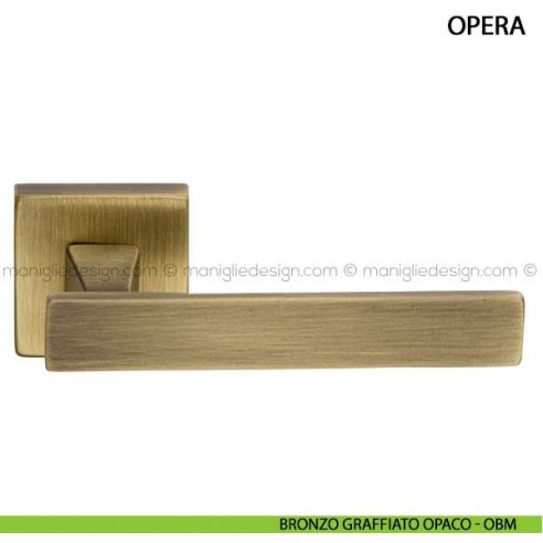 Maniglia per porta Opera Arieni bronzo graffiato opaco - OBM