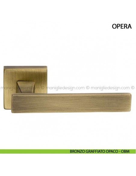 Maniglia per porta Opera Arieni bronzo graffiato opaco - OBM