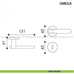 Maniglia per porta Omega Arieni con rosetta tonda 2