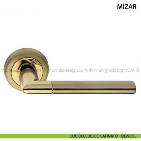 Maniglia per porta Mizar Arieni lucido/lucido satinato - OLV/OSL