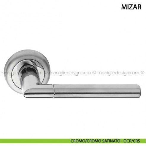 Maniglia per porta Mizar Arieni cromo/cromo satinato - OCR/CRS