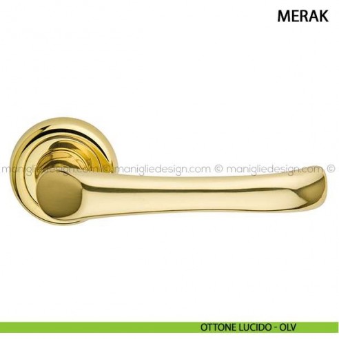 Maniglia per porta Merak Arieni ottone lucido - OLV