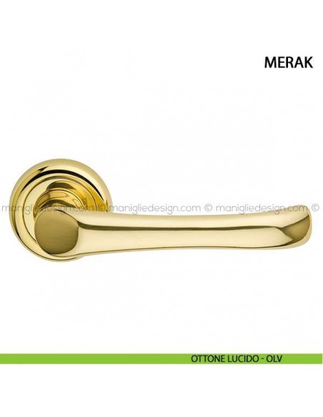 Maniglia per porta Merak Arieni ottone lucido - OLV