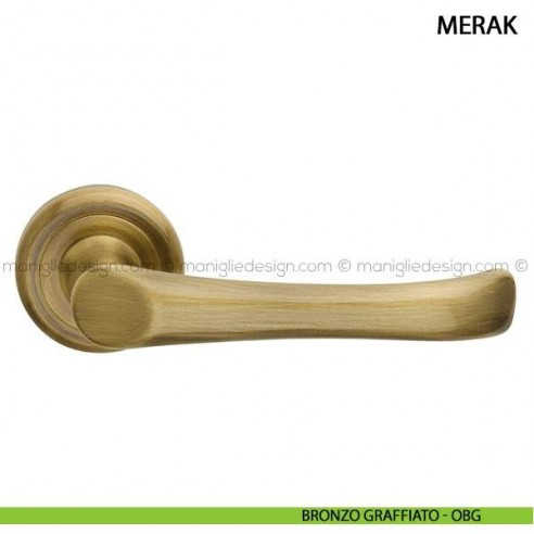 Maniglia per porta Merak Arieni bronzo graffiato - OBG