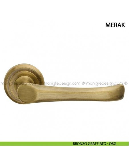Maniglia per porta Merak Arieni bronzo graffiato - OBG