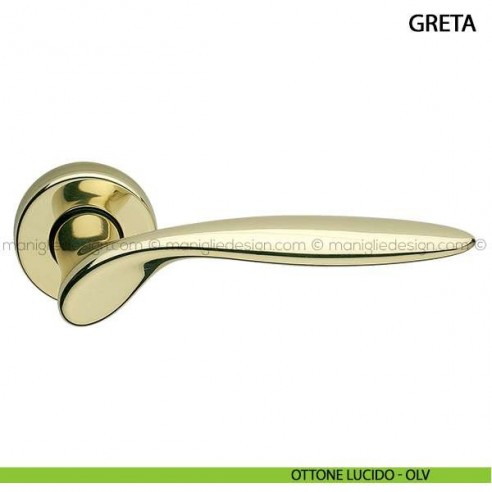 Maniglia per porta Greta Arieni ottone lucido - OLV