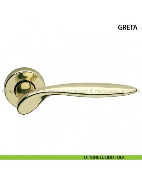 Maniglia per porta Greta Arieni ottone lucido - OLV