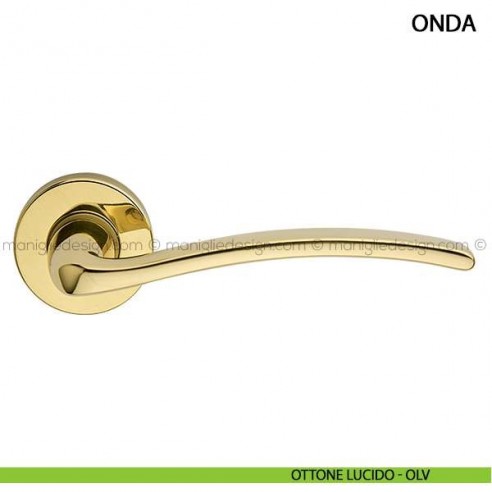Maniglia per porta Onda Arieni ottone lucido - OLV