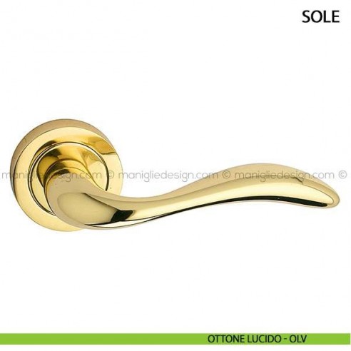 Maniglia per porta Sole Arieni ottone lucido - OLV