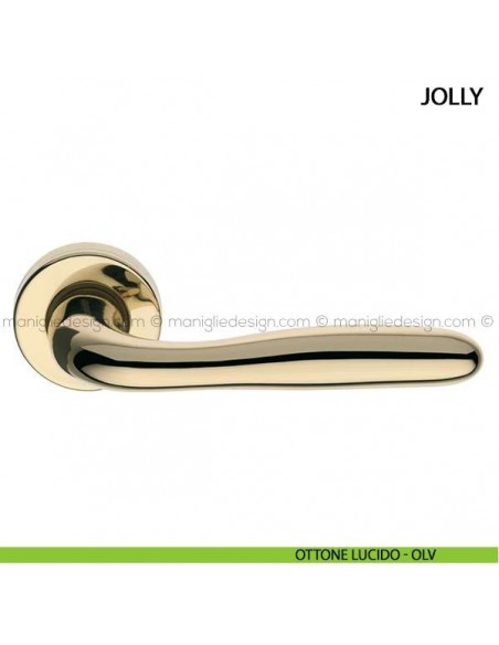 Maniglia per porta Jolly Arieni ottone lucido - OLV