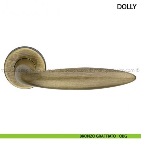 Maniglia per porta Dolly Arieni bronzo graffiato - OBG