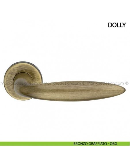 Maniglia per porta Dolly Arieni bronzo graffiato - OBG