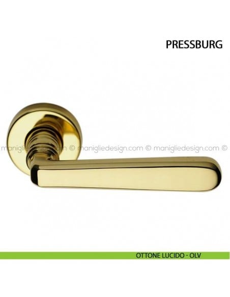 Maniglia per porta Pressburg Arieni ottone lucido