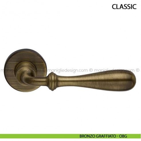 Maniglia per porta Classic Arieni bronzo graffiato - OBG