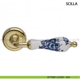 Maniglia con porcellana decorata per porta Scilla Arieni 2
