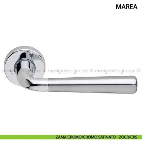 Maniglia per porta Marea Arieni zama cromo/cromo satinato - ZOCR/CRS