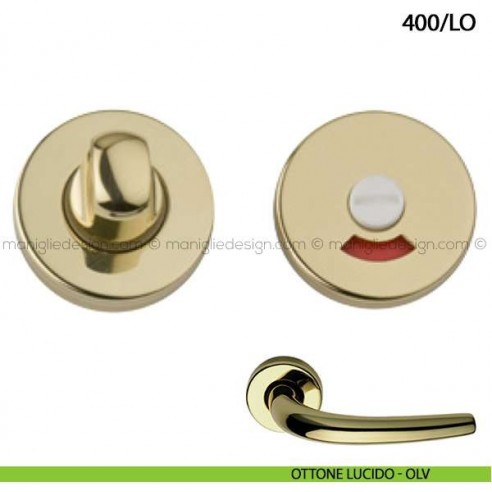 Nottolino per porta libero/occupato Arieni 400/LO ottone lucido - OLV