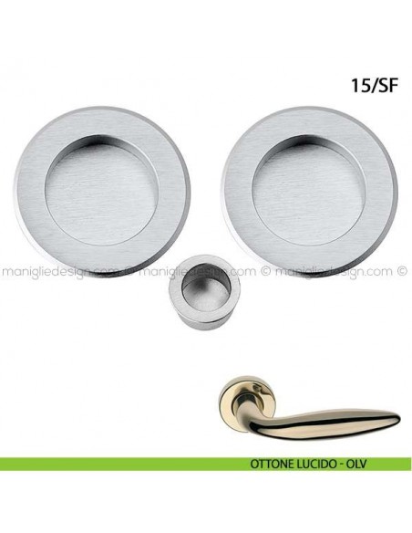 Kit tondo senza foro chiave con trascinatore art.15/SF ottone lucido - OLV