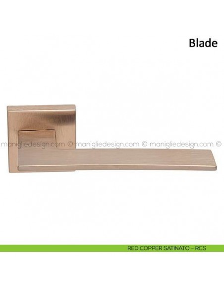 Maniglia per porta Blade Frascio red copper satinato